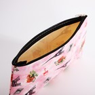 Косметичка на молнии, цвет розовый - Фото 3