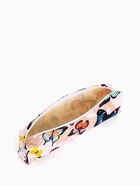 Косметичка-пенал на молнии, с ярким рисунком, нежно-розовая - Фото 2