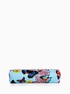 Косметичка-пенал на молнии, с ярким рисунком, голубая - Фото 3