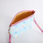 Сумка детская «Сердца» для девочки, на молнии, голубая - Фото 3