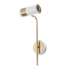 Бра «Техно», Е27, 40 Вт, 21×10×38 см, белый/золотой - фото 24664201