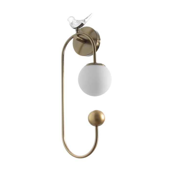 Бра «Птичка» Е27 40 Вт LED 2 Вт золото 20.5×12×44.5 см - Фото 1