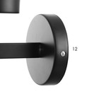 Бра "Орландо" Е27 40Вт черный 16х12х44см - фото 22986360