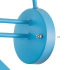 Бра «Бравер» Е27 синий 26×26×30 см - Фото 4