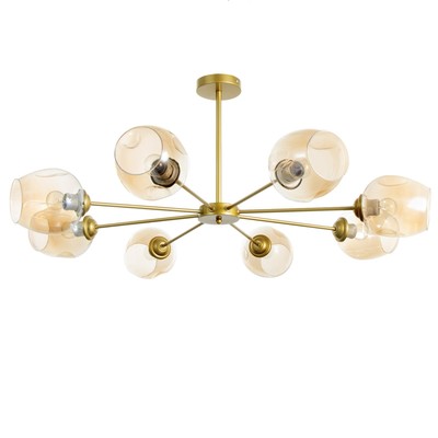Люстра «Мурано» 8хЕ27 60 Вт золото 90×90×35 см BayerLux