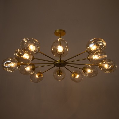 Люстра «Мурано» 12хЕ27 60 Вт золото 105×105×35 см BayerLux