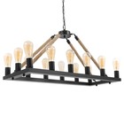Люстра "Герда" 14хЕ27 40Вт черный 85х35х40см BayerLux - фото 24264204