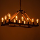 Люстра "Герда" 14хЕ27 40Вт черный 85х35х40см BayerLux - фото 24264206