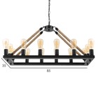 Люстра "Герда" 14хЕ27 40Вт черный 85х35х40см BayerLux - фото 24264207