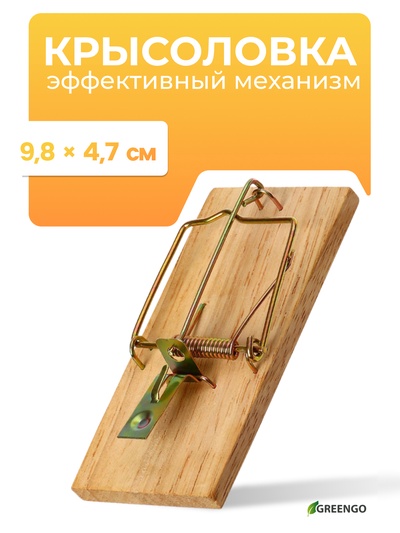 Мышеловка, 8×5 см, дерево, Greengo