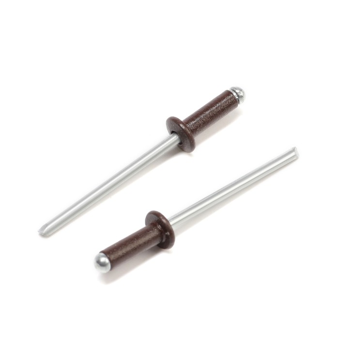 Заклёпки вытяжные ТУНДРА krep, алюминий-сталь, 3.2 х 8 мм, цвет темно-коричневый 50 шт.