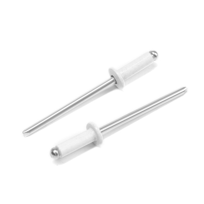 Заклёпки ТУНДРА krep, вытяжные, алюминий-сталь, 3.2×8 мм, белые, 50 шт. - Фото 1