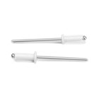 Заклёпки ТУНДРА krep, вытяжные, алюминий-сталь, 3.2×8 мм, белые, 50 шт. - Фото 2