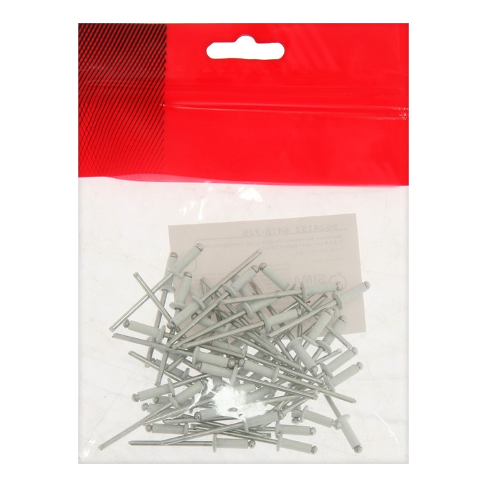 Заклёпки вытяжные ТУНДРА krep, алюминий-сталь, 3.2 х 8 мм, цвет белый 50 шт.