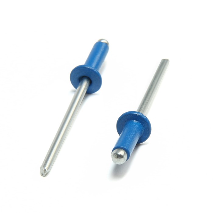 Заклёпки вытяжные ТУНДРА krep, алюминий-сталь, 3.2 х 8 мм, цвет синий 50 шт.