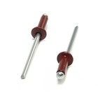Заклёпки ТУНДРА krep, вытяжные, алюминий-сталь, 3.2×8 мм, красное вино, 50 шт. - Фото 3