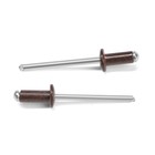 Заклёпки ТУНДРА krep, вытяжные, алюминий-сталь, 4×10 мм, темно-коричневые, 50 шт. - Фото 2