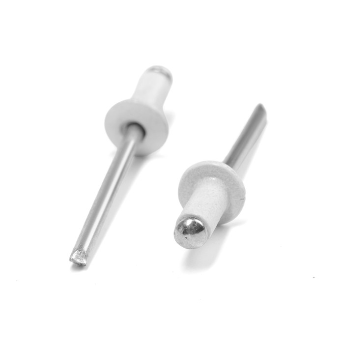 Заклёпки вытяжные ТУНДРА krep, алюминий-сталь, 4 х 10 мм, цвет белый 50 шт.