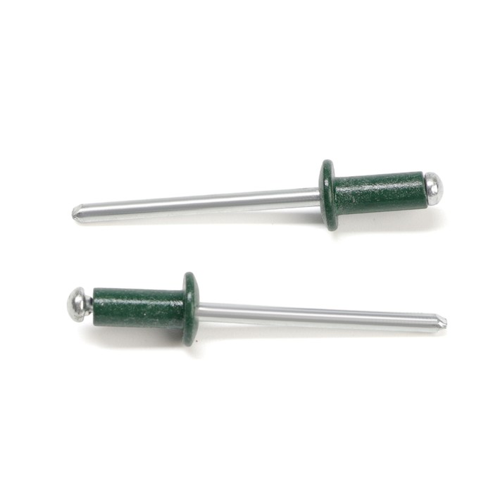 Заклёпки вытяжные ТУНДРА krep, алюминий-сталь, 4 х 10 мм, цвет темно-зеленый 50 шт.
