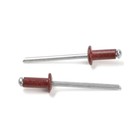 Заклёпки ТУНДРА krep, вытяжные, алюминий-сталь, 4×10 мм, красное вино, 50 шт. - Фото 2