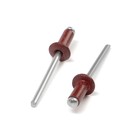 Заклёпки ТУНДРА krep, вытяжные, алюминий-сталь, 4×10 мм, красное вино, 50 шт. - Фото 3