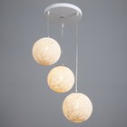 Светильник BayerLux "Ротанг" 3хЕ27 40Вт белый 35х35х35-90см - фото 22986898