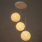 Светильник BayerLux "Ротанг" 3хЕ27 40Вт белый 35х35х35-90см - фото 22986899