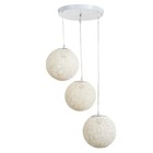 Светильник BayerLux "Ротанг" 3хЕ27 40Вт белый 35х35х35-90см - фото 22986900