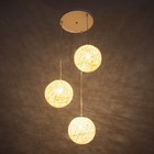 Светильник BayerLux "Ротанг" 3хЕ27 40Вт бежевый 35х35х35-90см - фото 22986906