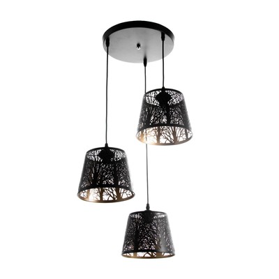 Светильник BayerLux «Чаща» 3хЕ27 40 Вт черный 40×40×20-90 см