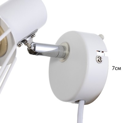 Бра с переключателем на проводе «Хлоя» Е14 40 Вт белый 19×10×18 см