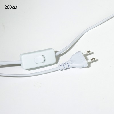 Бра с переключателем на проводе «Хлоя» Е14 40 Вт белый 19×10×18 см