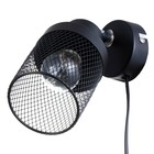 Бра с переключателем на проводе "Камелия" Е14 40Вт черный 17х11х17см 9626438