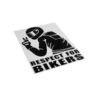 Наклейка на авто "Respect for bikers", 14×19 см - фото 7592908