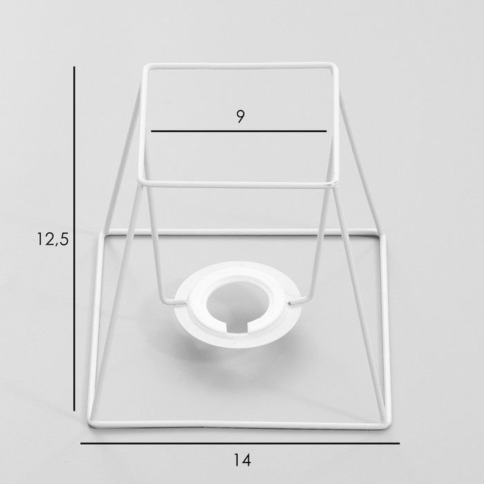 Каркас-основа абажура для люстры "Квадрат" Е27/Е14 14х14х13см