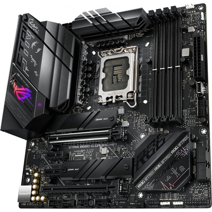 Материнская плата Asus ROG STRIX B660-G GAMING WIFI Soc-1700 Intel B660 4xDDR5 mATX AC`97 8c   10044 - фото 51445382