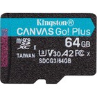 Карта памяти microSDXC 64GB Class10 Kingston SDCG3/64GBSP Canvas Go! Plus w/o adapter - Фото 1