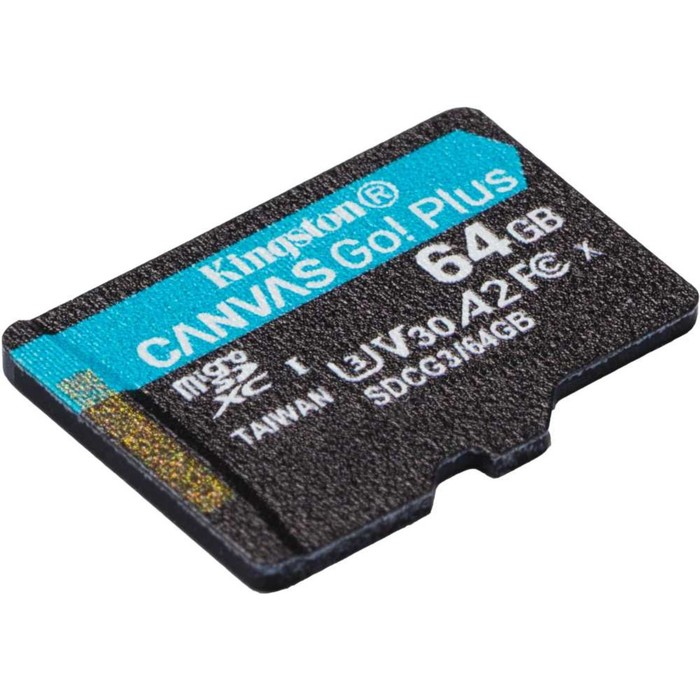 Карта памяти microSDXC 64GB Class10 Kingston SDCG3/64GBSP Canvas Go! Plus w/o adapter - фото 51445453