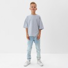 Футболка детская MINAKU: Basic Line KIDS, цвет серый меланж, рост 122 см 9841430 - фото 14242045