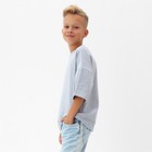 Футболка детская MINAKU: Basic Line KIDS, цвет серый меланж, рост 122 см 9841430 - фото 14242046