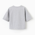 Футболка детская MINAKU: Basic Line KIDS, цвет серый меланж, рост 140 см - Фото 10
