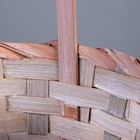 Корзина плетеная (бамбук), 17 х 9 х 30см, белая-персиковая - фото 25591055