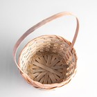 Корзина плетеная (бамбук), 17 х 9 х 30см, белая-персиковая - фото 25591056