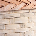 Корзина плетеная (бамбук), 17 х 9 х 30см, белая-персиковая - фото 25591057