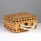 Сундучок плетеный декоративный (секвойя), 21x16x10 см, 1 шт.натуральный - Фото 2
