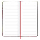 Записная книжка 77x149мм 64 листа в линейку ESCALADA, мягкий переплёт, искусственная кожа "Наппа", белый офсет 70 г/м², красный - фото 24568667