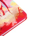 Записная книжка 77x149мм 64 листа в линейку ESCALADA, мягкий переплёт, искусственная кожа "Наппа", белый офсет 70 г/м², красный - фото 24568670