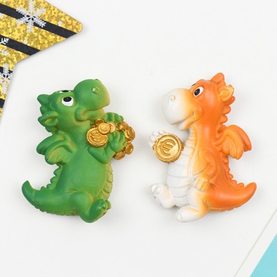 Магнит на холодильник «Денежный дракоша», полистоун, 4.5×1.5×6.5 см, МИКС