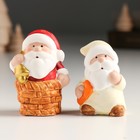 Сувенир керамика "Дед Мороз" МИКС 4,2х2,8х7 см - Фото 1