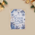 Открытка-шильдик на подарок «С Новым годом!», акварельный картон, 5 х 7 см, Новый год (комплект 5 шт) - фото 25718157